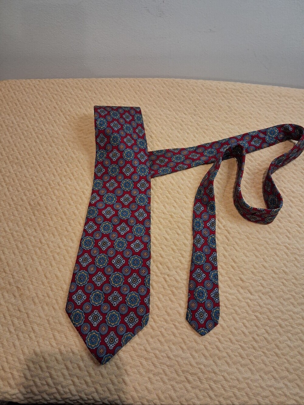 Liberty Of London Red Boho Print Silk Tie